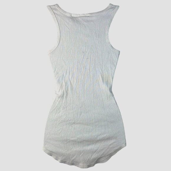 Vintage Harley Spirit Womens Crossbones White Graphic Ribbed Tank Top SM Y2k - Picture 3 of 5